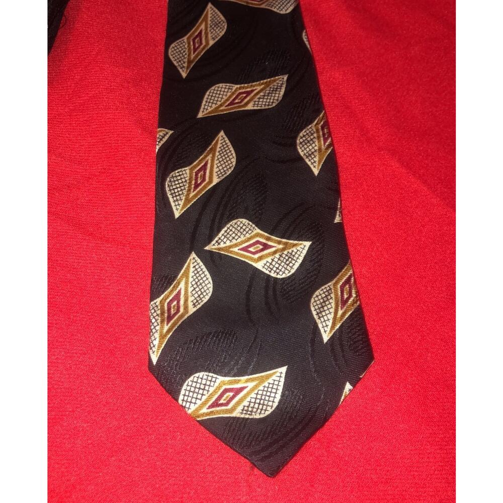 Hugo‎ Boss 100% Silk Abstract Print Designer men's Tie - Picture 3 of 3